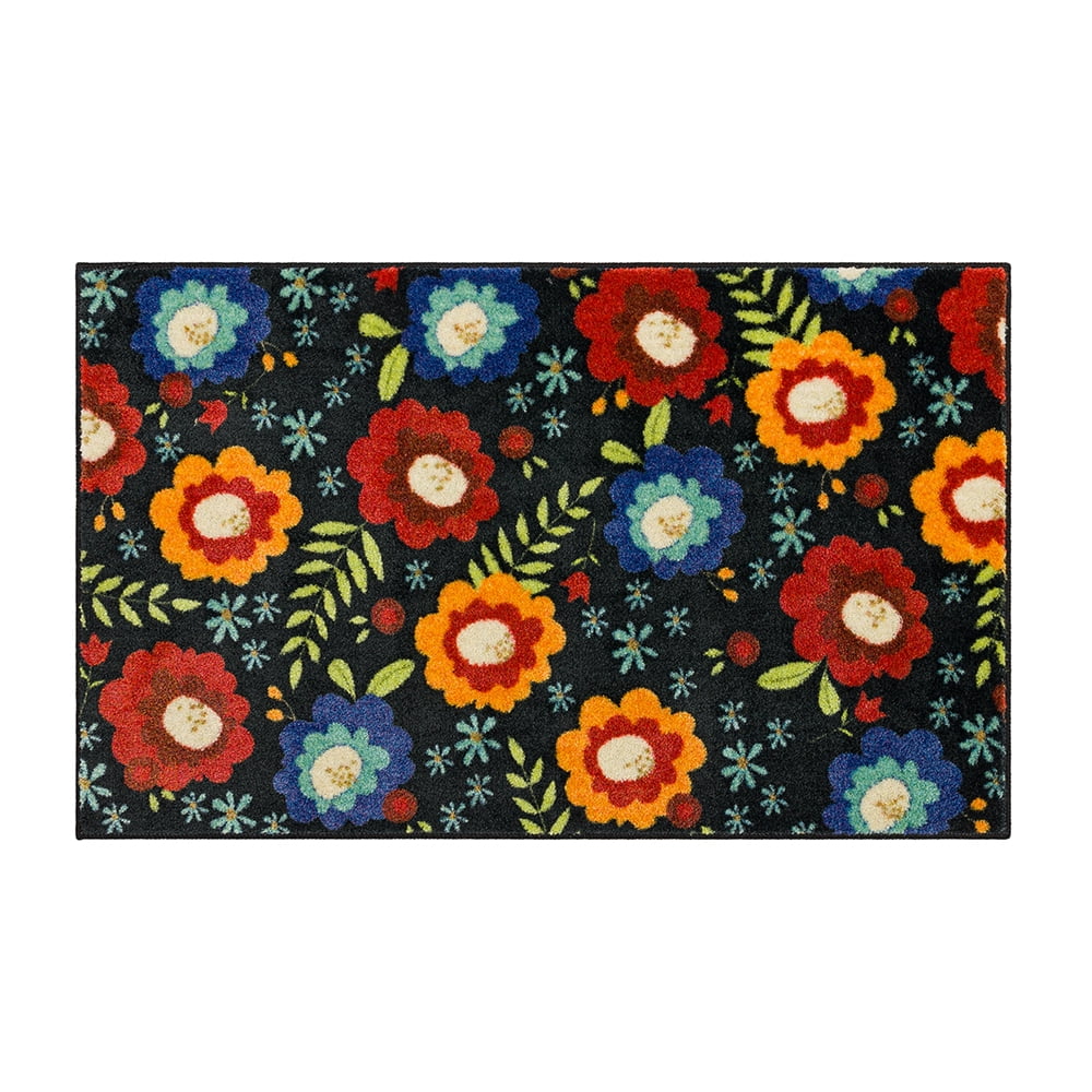 Mohawk Home Sweet Flowers Black 2' X 3' 4