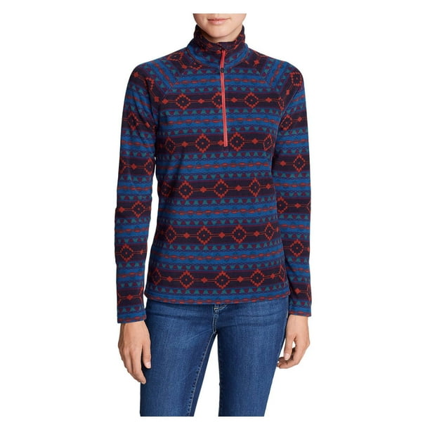 eddiebauer eddie bauer women's quest fleece 1/4zip printed