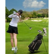 Naipo 12-Piece Womens Complete Golf Club Set with Steel Shafts, Deluxe Stand Bag, Right Hand, Pink
