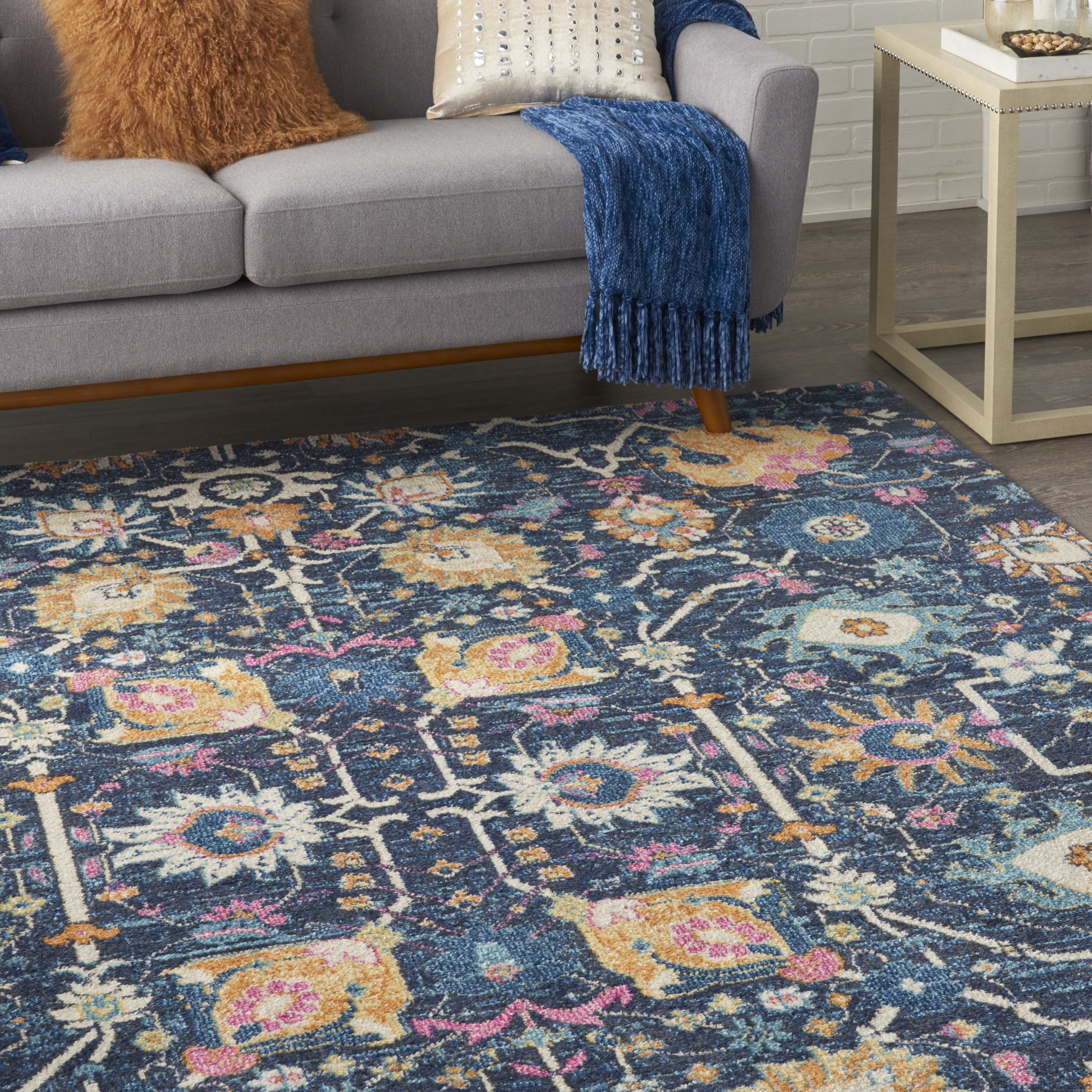 Nourison Passion Bohemian Navy 6'7" x 9'6" Area Rug, (7x10)