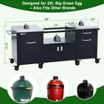 thumbnail image 4 of Outdoor Grill Table for 2XL Big Green Egg,Big Joe,Primo XL,Waterproof Cover Included, 4 of 9