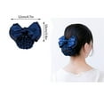 thumbnail image 5 of Mightlink Hair Snood Net Bun Cover Knit Hairnet Bow Bowknot Decor Barrette Hair Clip for Women Mesh Work Hairnets - 1PC, 5 of 8