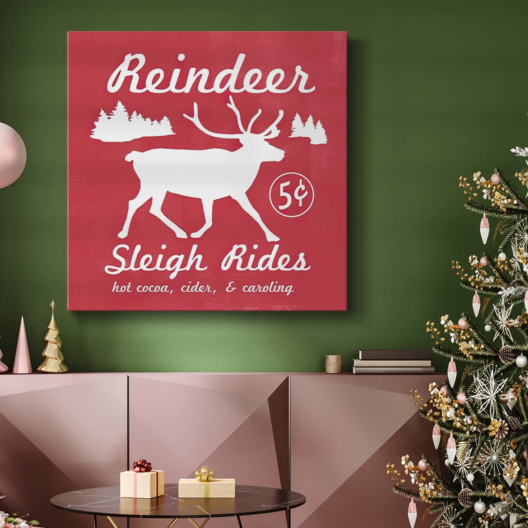 Reindeer Rides I- Gallery Wrapped Canvas