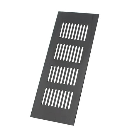 

Mesh Air Vent Metal Rectangular Matte Black Ventilation Cover for Cabinet 80x400mm
