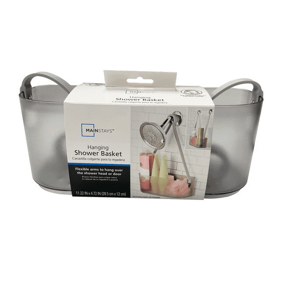 Mainstays Charcoal Shower Caddy with GRS Material for Bathroom Storage