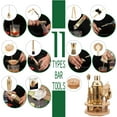 thumbnail image 3 of WarmHaven Cocktail Shaker Set Bartender Kit with Rotatble Bamboo Stand,11 Piece Bar Set Stainless Steel Bar Accessories for Drink Mixing, Bar, Home, Party (Gold), 3 of 7