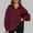 Wine, variant on jjayotai Womens 2024 Fall Fashion Quarter Zip Sweatshirts, Half Zip Casual Long Sleeve Solid Color V Neck Pullover Tops