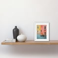 thumbnail image 2 of Venice Canal Gondola Ride Oil Painting Blue Pink Yellow Pastel Colour Rower Boat on River Artwork Framed Wall Art Print 9X7 Inch, 2 of 5
