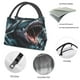 thumbnail image 4 of Easygdp Wave Chain Shark Bolsa de Almuerzo Insulada Reutilizable, Bolsa de Mano y Bandolera para Oficina, Trabajo, Viajes, 4 of 6