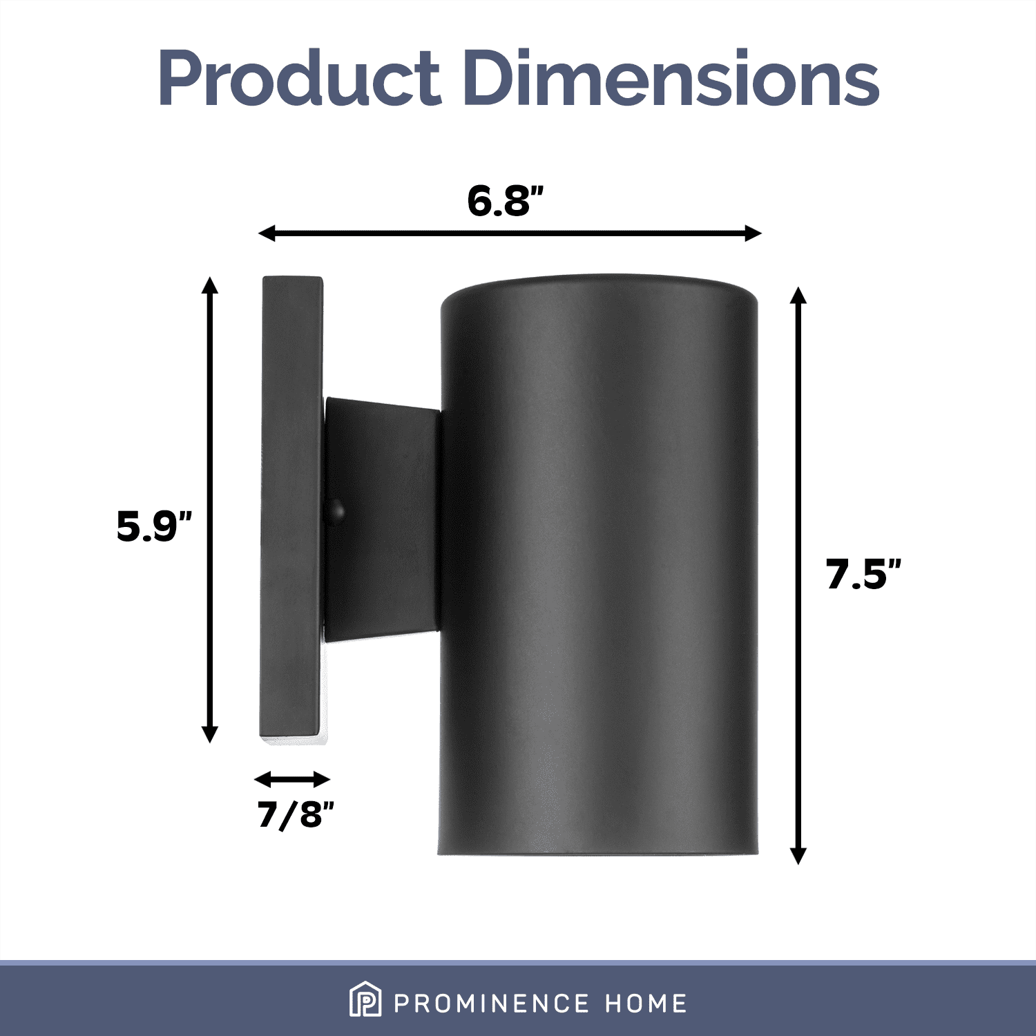 Prominence Home Culverine Matte Black Modern Outdoor LED Wall Light