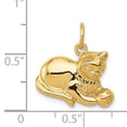thumbnail image 2 of 14K Yellow Gold Cat Charm, 2 of 2