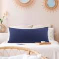 thumbnail image 2 of PiccoCasa Brushed Microfiber Pillowcase Body Pillow Pillowcase, Queen Navy Blue, 2 of 8
