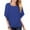 Royal Blue, variant on VERABENDI Women's Plus Size Tops Summer Flowy Shirts Double-Layered Printed Chiffon Poncho Loose Tunic Blouse (M-4XL)