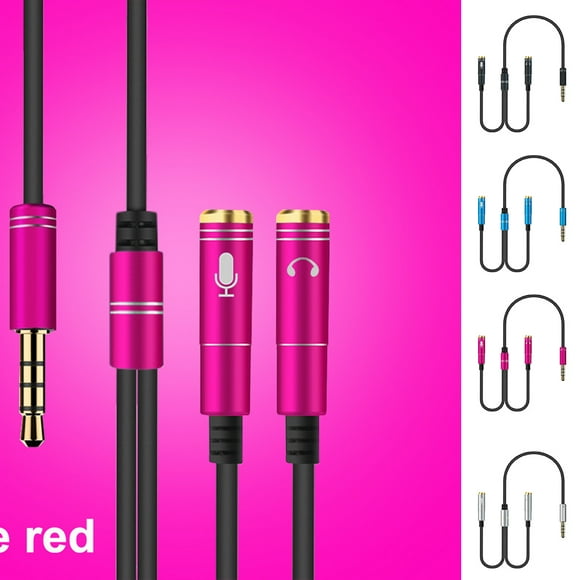 3.5mm Mic Headphone Splitter Audio Cable Male to 2 Female Headphone Audio Cord Line