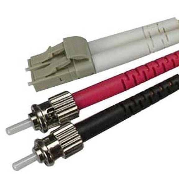 ACCL 15m LC/UPC ST/UPC OM2 Multimode Duplex OFNR Fiber Optic Patch Cable, 1 Pack