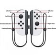 thumbnail image 2 of For Joypad (l/r) for Nintendo Switch Controller - Left and Right Wireless Remote Controller with Wrist Strap (White), 2 of 4