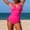 Hot Pink, variant on Womens Cutout One Piece Swimsuits Tummy Control Bathing Suits V Neck Sporty Bathing Suit Swimwear Blue S