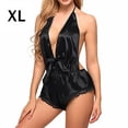 thumbnail image 1 of Mono encantador con escote en V profundo y encantador Body encantador con borde de encaje liso, XL, negro Inevent XX000130-22, 1 of 7
