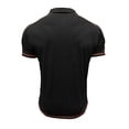 thumbnail image 4 of Mens Short Sleeve Golf Shirts Muscle Fit Quick Dry 3 Button Collared Athletic Performance T-Shirts Contrast Stitching Summer Workout Tops Father's Day Gift, 4 of 5