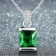 thumbnail image 5 of Collar colgante de diamantes de imitación Sunnimix Plata 925 Verde, 5 of 8