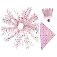 thumbnail image 1 of Pet Birthday Photo Prop Costume Pink Dog Owners 1Set 17.7x8.7in, 1 of 8