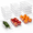 9 Pack, variant on 6 Pack Clear Plastic Refrigerator Organizer Bins, Multiple Sizes