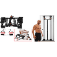 thumbnail image 1 of Body by Jake Tower 200 Door Gym Total Home Gym Multi Function Exercise Workout System, Chart Guide, DVD, Bonus Straight Bar, 1 of 6