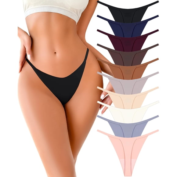 Pack de 10 tangas en forma de G para mujer, ropa interior sin costuras