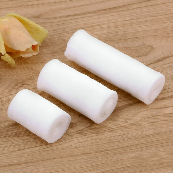 QARUN 3 Rolls Conforming Stretch Gauze Wound Wrap Tape for Arm Leg Wrist Knee Ankle 5cm 7cm 10cm (White)