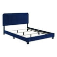 thumbnail image 1 of Pemberly Row Channel Tufted Performance Velvet King Bed in Navy, 1 of 8