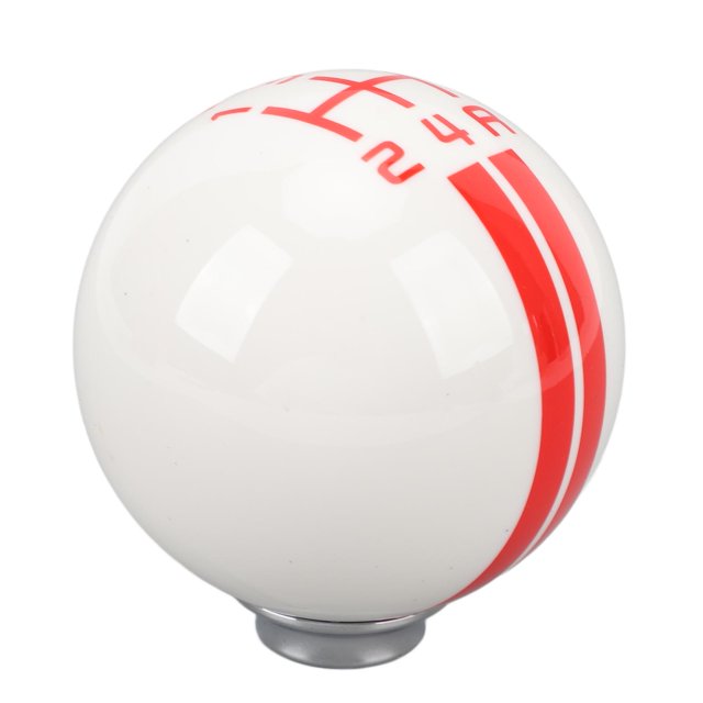 5 Speed Shift Knob, Weighted Manual Gear Shifter Knobs, Leather Gear Shifting Handle with 3 Adapters Interior Automatic Replacement Parts for 1967-2018
