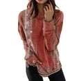 thumbnail image 2 of Womens Tops Crewneck Loose Long Sleeve Shirts Plus Size Dressy Casual Blouses Trendy Tunics Soft Breathable Fabric Suitable For Multiple Occasions M Sweaters For Women, 2 of 6