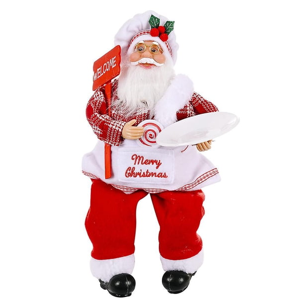 Decoraciones navideñas Adornos de muñecos de Papá Noel de pie Nuevos adornos de muñecos de Papá Noel