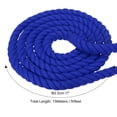 thumbnail image 2 of Uxcell Natural Twisted Cotton Rope 3 Strand Thick Cotton Rope Tug 0.98" x 49.21ft Blue, 2 of 7