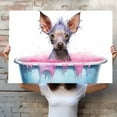 thumbnail image 4 of Xoloitzcuintli Dog Canvas Bathroom Décor - Unique Bath Wall Decor - Modern Canvas Bathroom Wall Art - Room Decor - Bathroom Decorations - Restroom Sign - Wall decor living room, 4 of 4