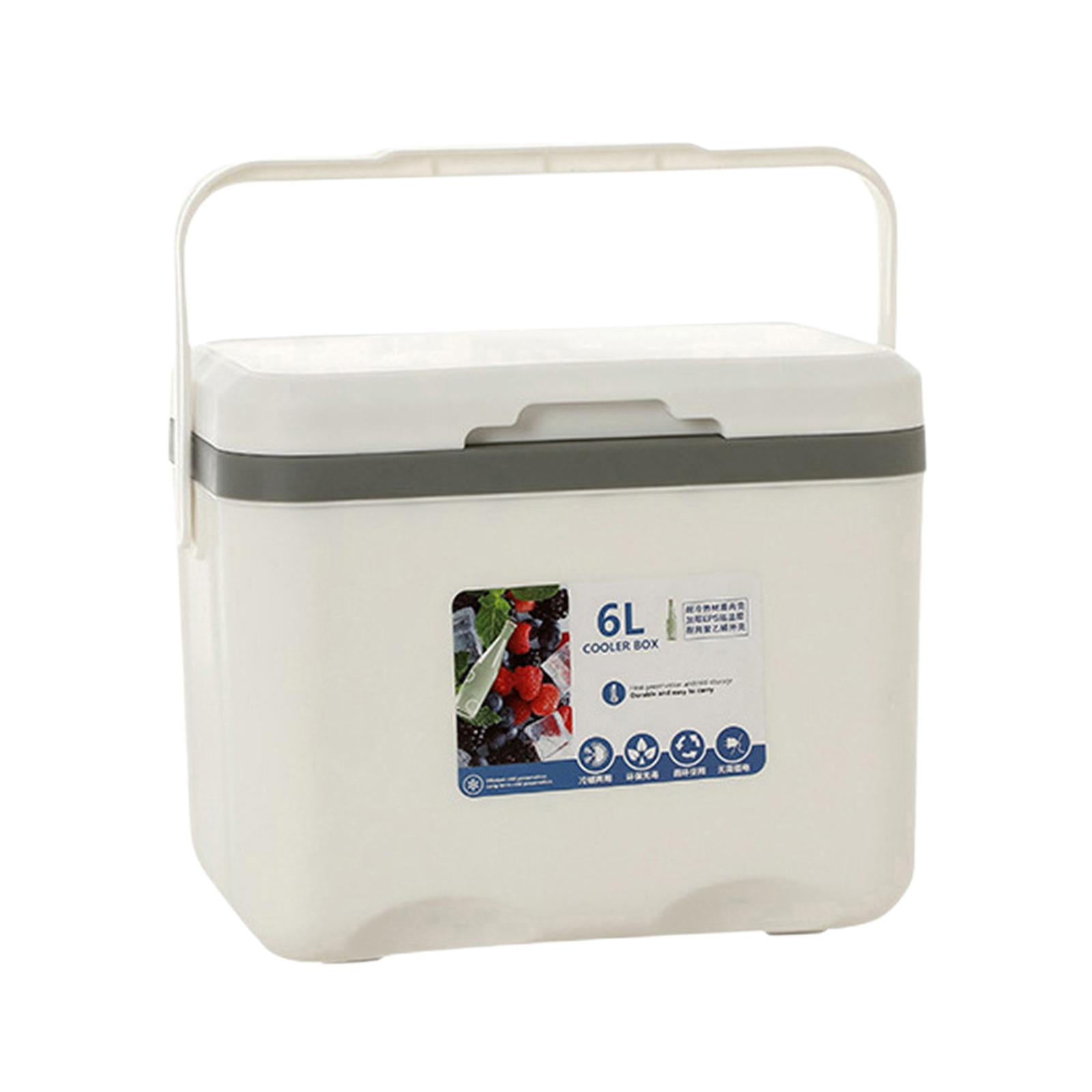 simhoa Box Cold Storage Personal Ice Chest Small Hard Insulated Box for Commercial Fishing Stall Barbecue Breast Milk White