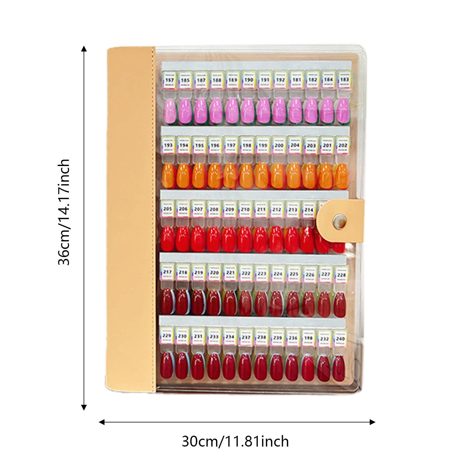 Nail Swatches Book - 120/180/240 Blank Nail Color Display Organizer with Transparent Nails & Separable Tips for Nail Salon, Manicurists & DIY Nail Art