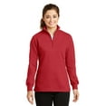 thumbnail image 1 of Sport-Tek ®  Ladies 1/4-Zip Sweatshirt. Lst253 M True Red, 1 of 4