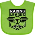 thumbnail image 3 of Inktastic Racing League with Race Car Wheel and Wings Boys or Girls Baby Bib, 3 of 4