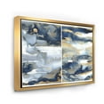 thumbnail image 3 of Gold and Dark Blue Abstract II 32 in x 24 in Framed Painting Canvas Art Print, by Designart, 3 of 5