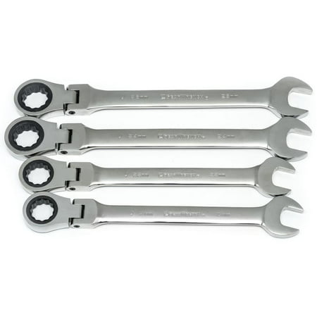 GearWrench 9903 4-Piece Metric Flex Head Combination Ratcheting Wrench Completer Set