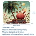thumbnail image 5 of Coconut Tree Gaming Mouse Pad Desk Mat, Square 8.3x9.8 Inch Non-Slip Rubber Bottom Printed Design for Office and Gaming, 5 of 6