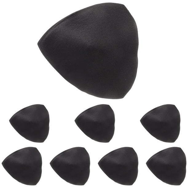 4 pares de almohadillas de sujetador de copa suave extraíble almohadillas de espuma accesorios de ropa interior deportiva (negro)