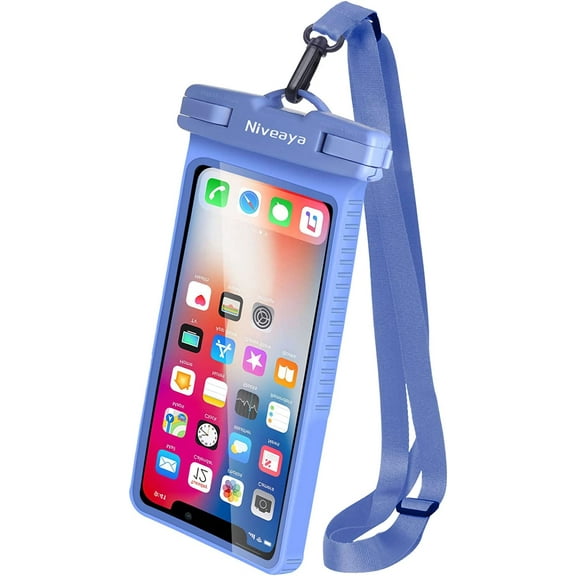 3D Waterproof Phone Case, IPX8 Shockproof Waterproof Phone Pouch, Light Blue