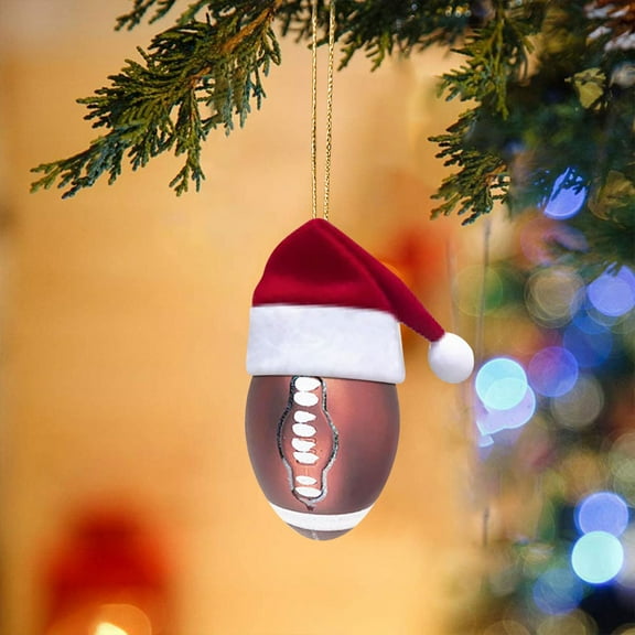 Football Ornaments – Football Christmas Ornament for Christmas Tree Decoration 2025, Personalized Xmas Gifts for Football Lovers Players Coaches