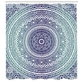 thumbnail image 3 of Ambesonne Navy and Teal Shower Curtain, Ombre Boho Art, 69"Wx84"L, Dark Blue White, 3 of 3