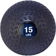 thumbnail image 1 of Fitvids 15 Pound Weighted Medicine Ball for Home Gym Training and Fitness, Dark Blue, 1 of 6