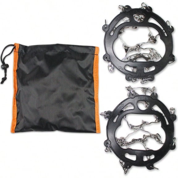 Quick-Fit Anti-Slip Spikes for Shoes, Universal Stretch Fit with Carry Pouch