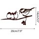 thumbnail image 5 of Silueta de acero de pájaro de metal, decoración de pájaros de rama (pájaros de alimentación C), figura de pájaro, decoración de árbol de arte para jardín, patio, decoraciones al aire libre, 5 of 5
