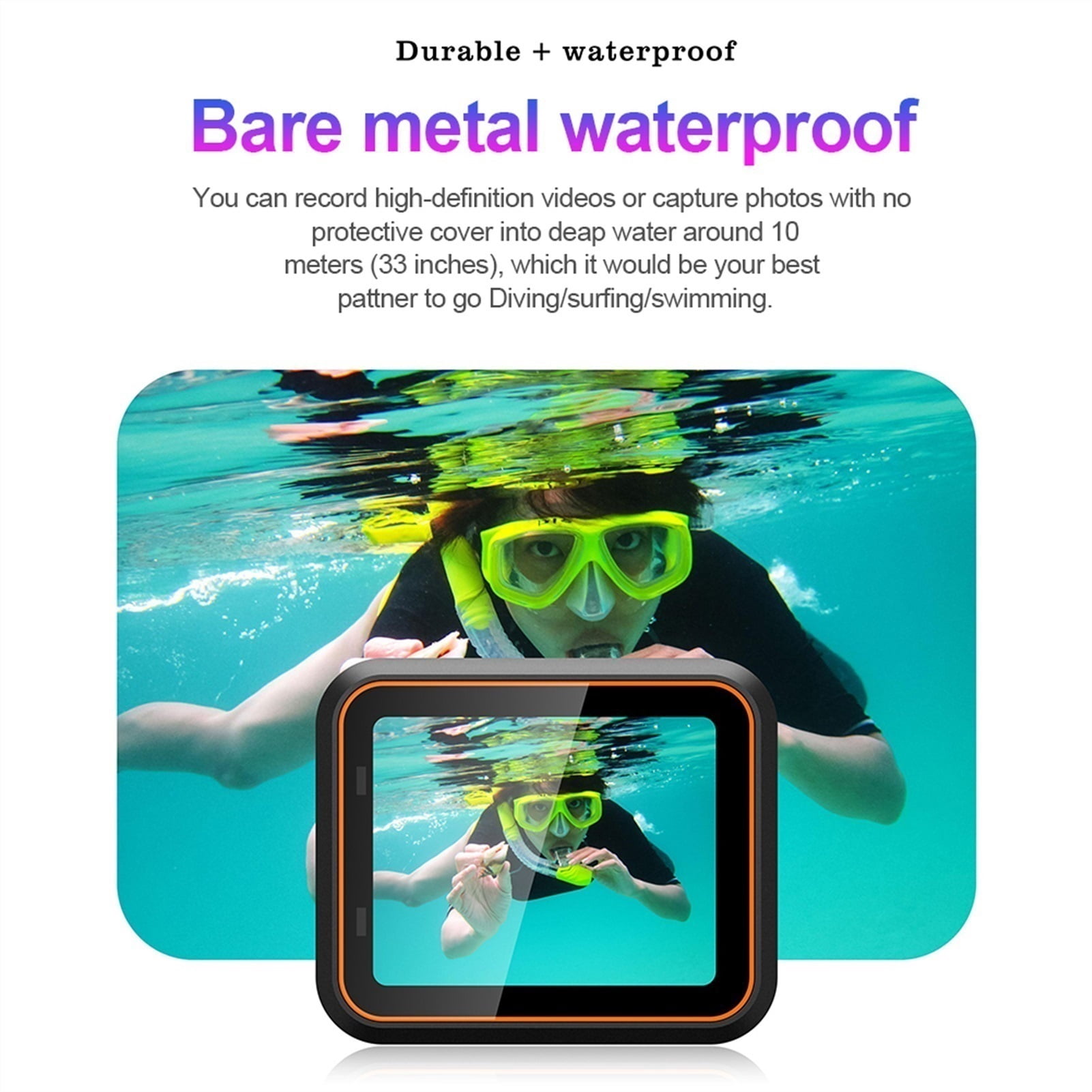 4K Ultra HD Wifi Action Camera, 48MP 1.54 inch Screen 4K Video Camera, 170D 10m Waterproof Sports DV, Helmet Camera with 128GB Card ,Wide USe